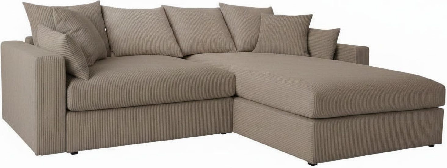 Cord Ecksofa COSY LOUNGE im Wohnzimmer aufgestellt