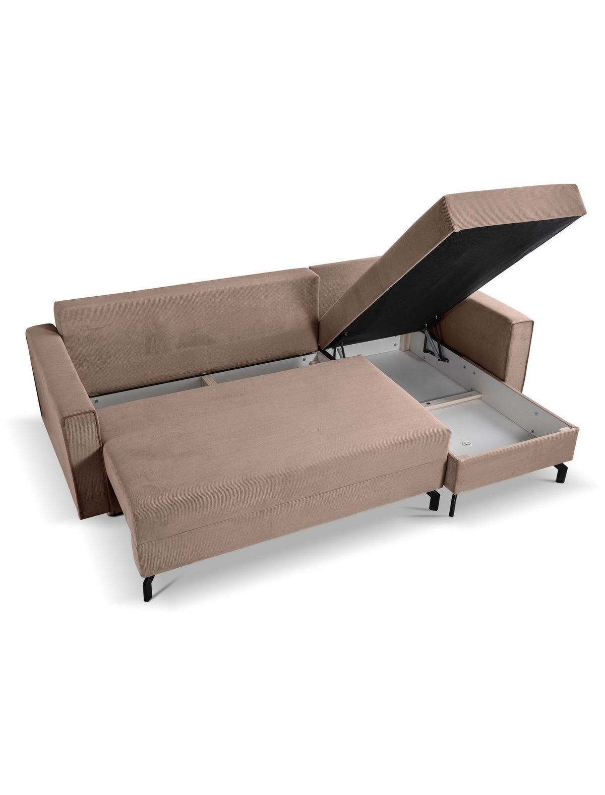 Geöffneter Bettkasten des Schlafsofas MARTI