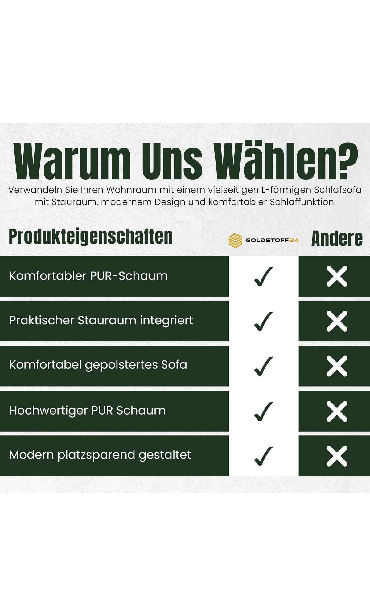Cord Schlafsofa ALLORA im Wohnzimmer