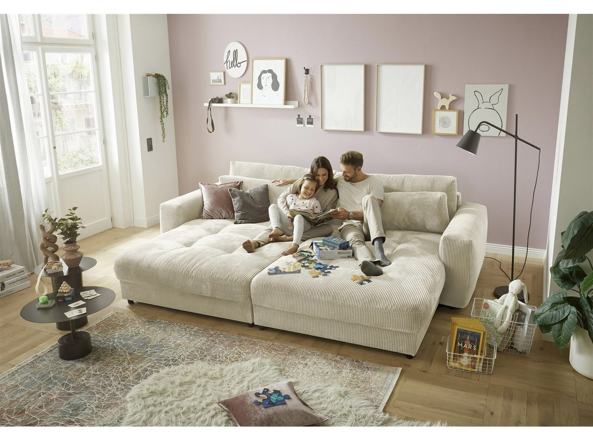 Cord-Optik in creme und beige Nahaufnahme