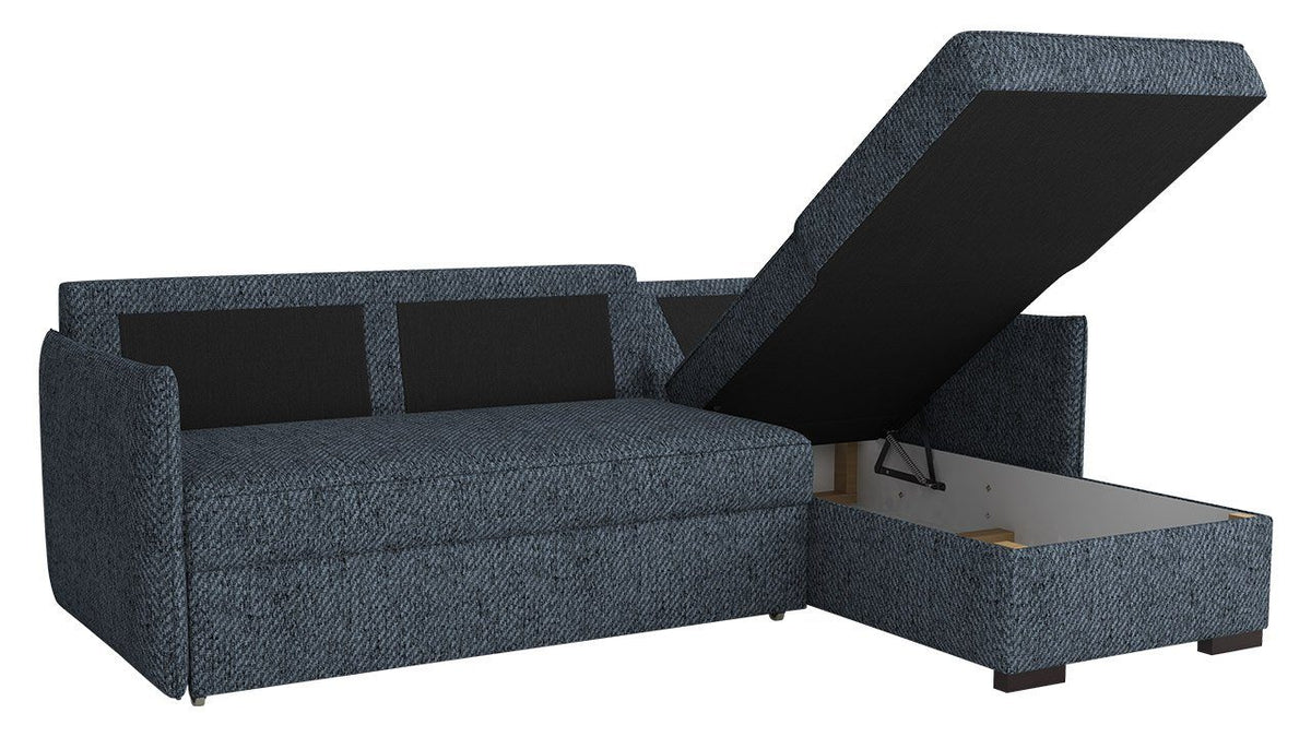 Cord Ecksofa MEGAN mit ausgezogener Liegeflaeche