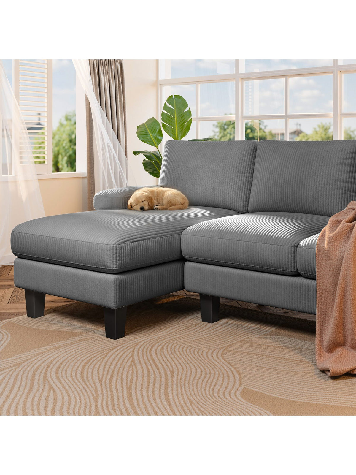 Cordbezug der Wohnlandschaft SOFT&COSY XL in Nahaufnahme