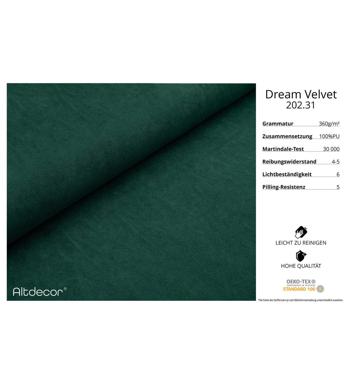 Cord Ecksofa OLEA-L1 in Dunkelgrün von der Seite