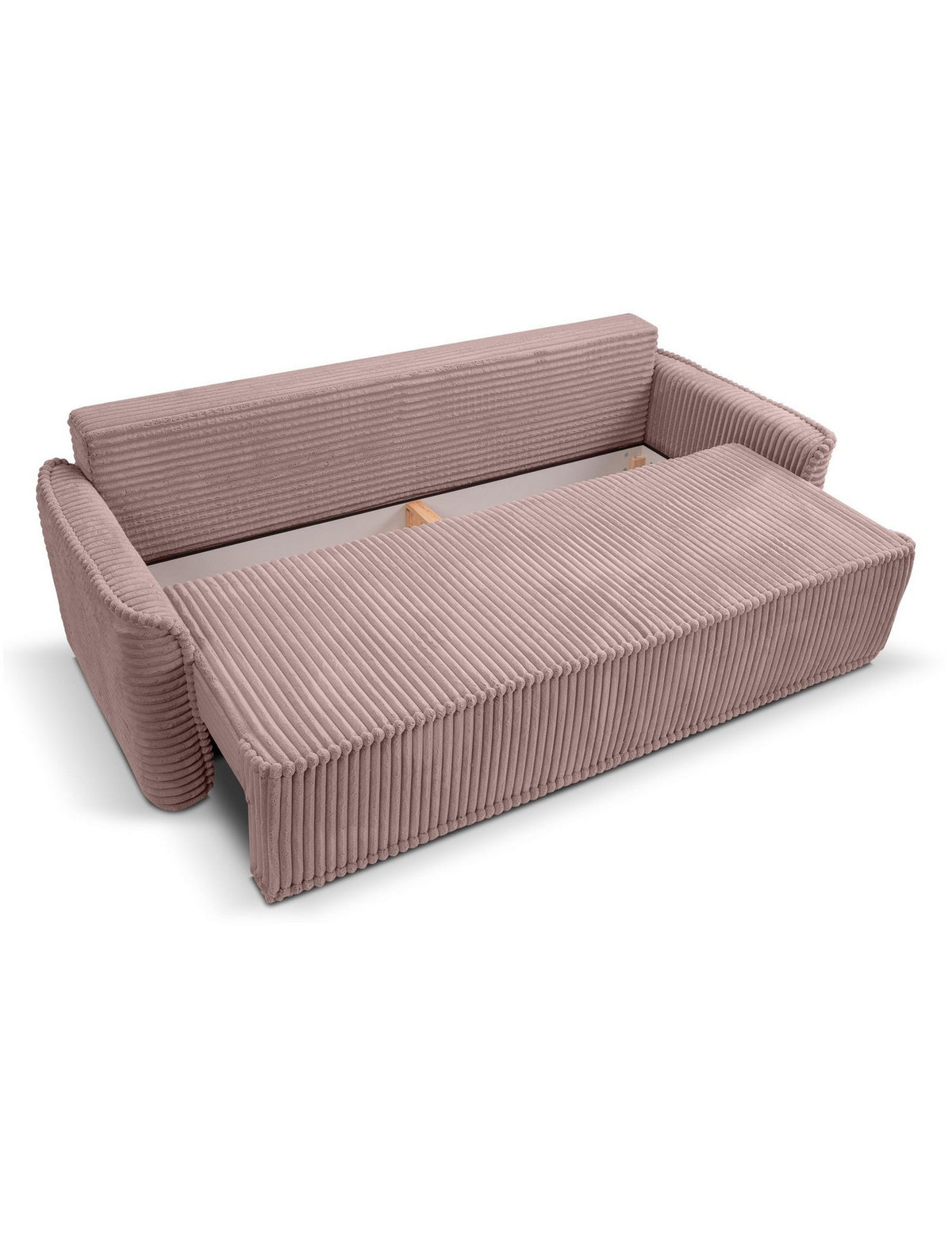 Bettkasten des Cord Schlafsofas GRUBS