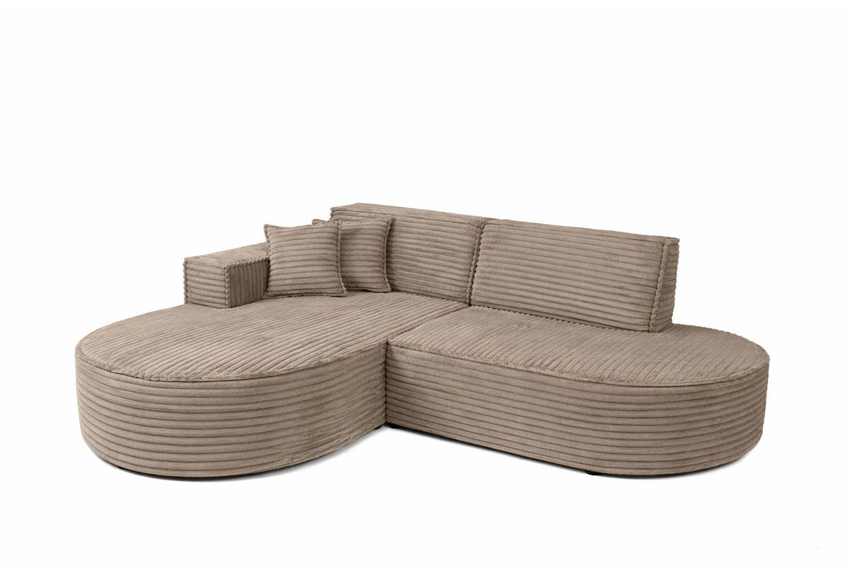 Cord Ecksofa MODENA STUDIO seitliche Ansicht