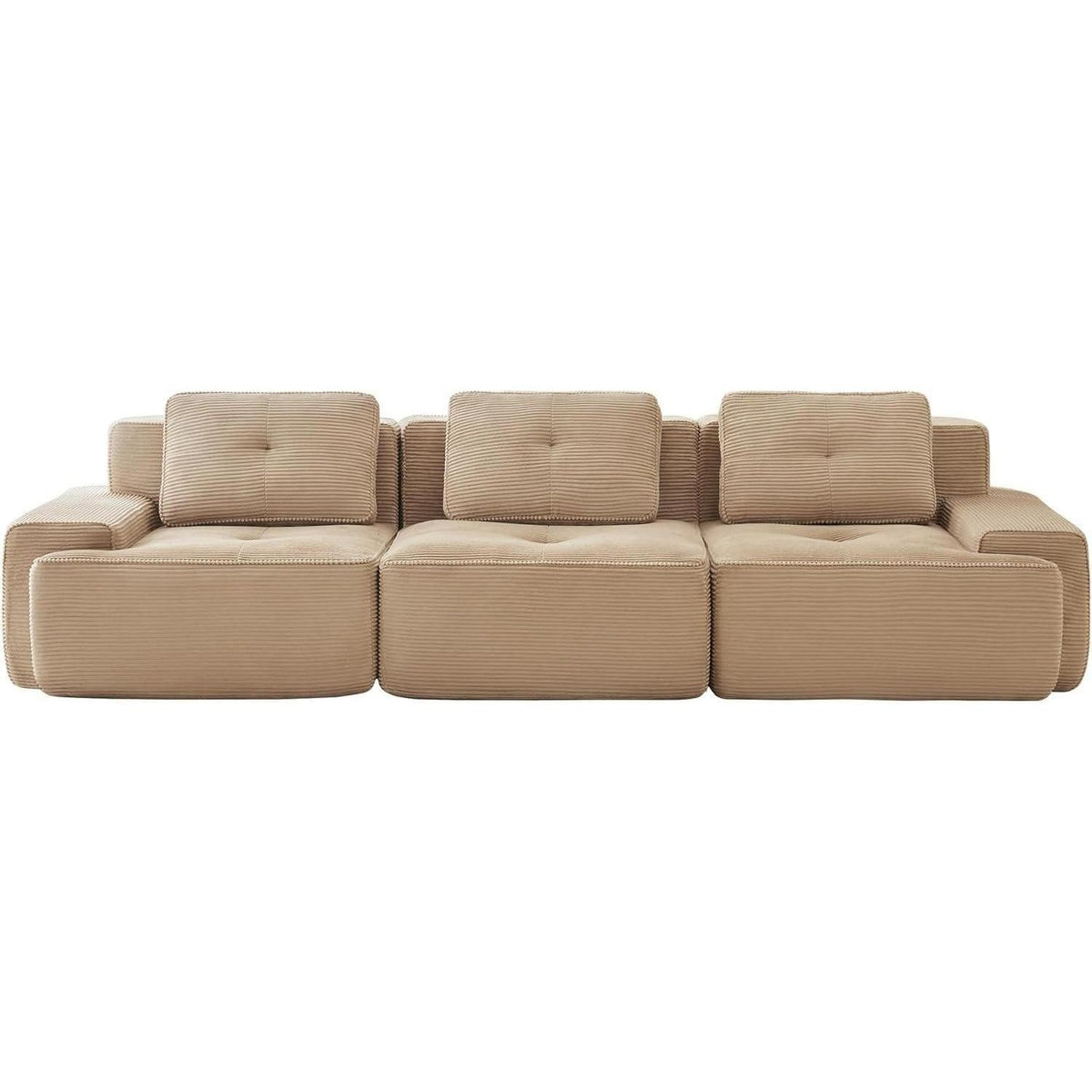 Modulares Cord Ecksofa Detailansicht des Cordstoffs