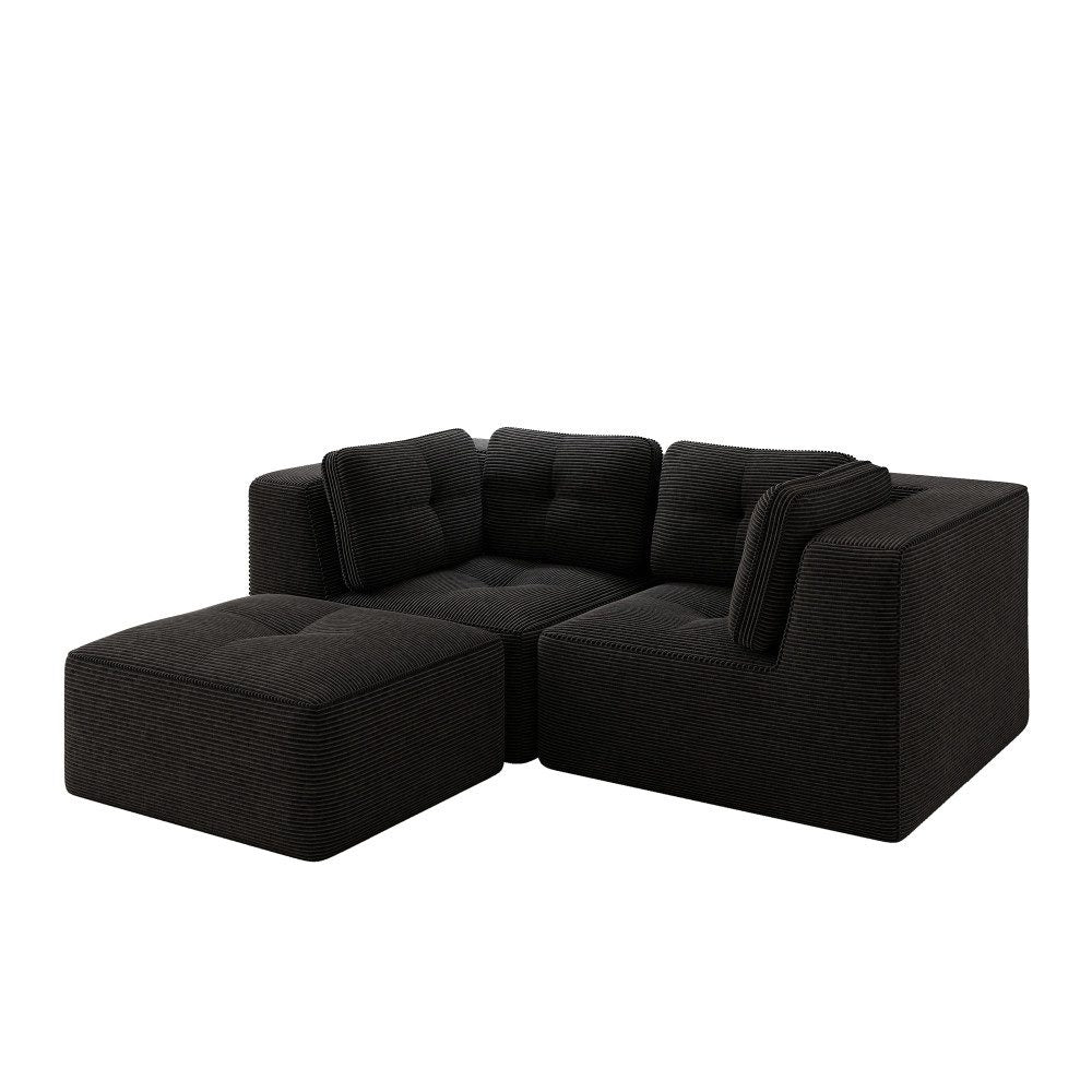Cord Ecksofa BONELESS im Wohnzimmer