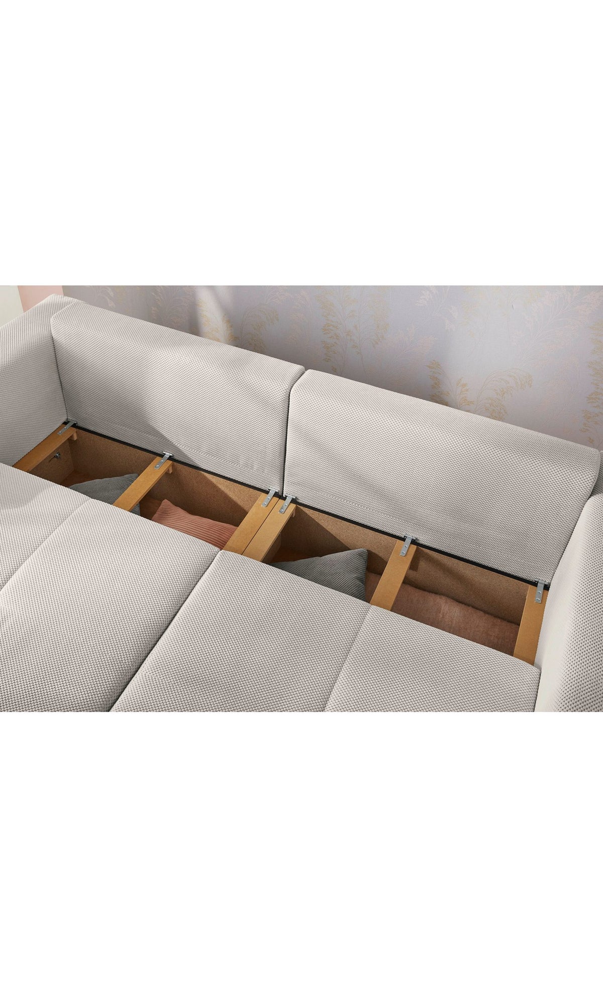 Big Sofa RELAX in Beige seitlich fotografiert