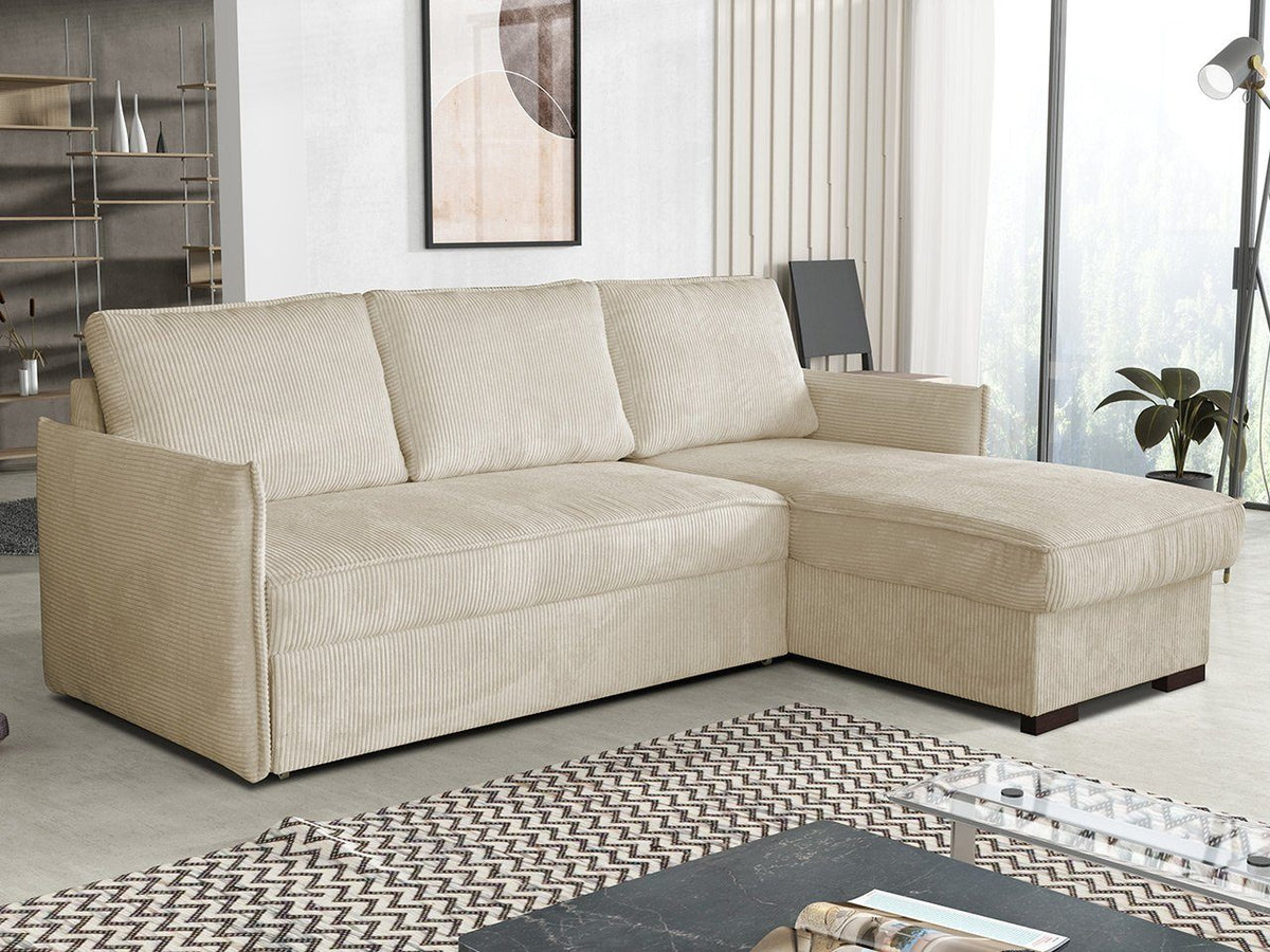 Cord Ecksofa MEGAN seitliche Ansicht