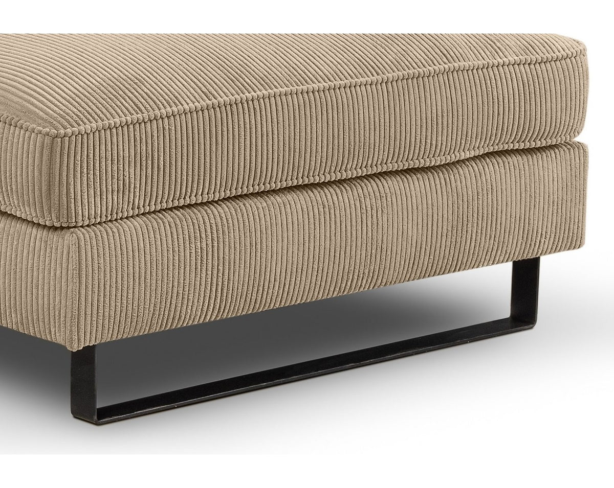 Cord Ecksofa BOLIVIA in Beige Rückansicht