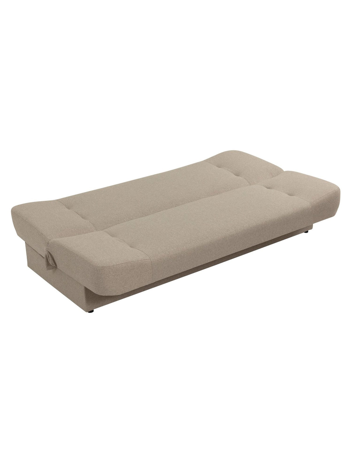 Geoeffneter Bettkasten des Schlafsofas JONAS