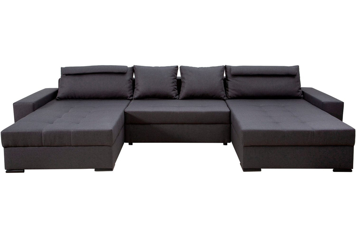 Cord Wohnlandschaft JOSY XXXL-Relax 352 cm in Dunkelgrau Ansicht 2