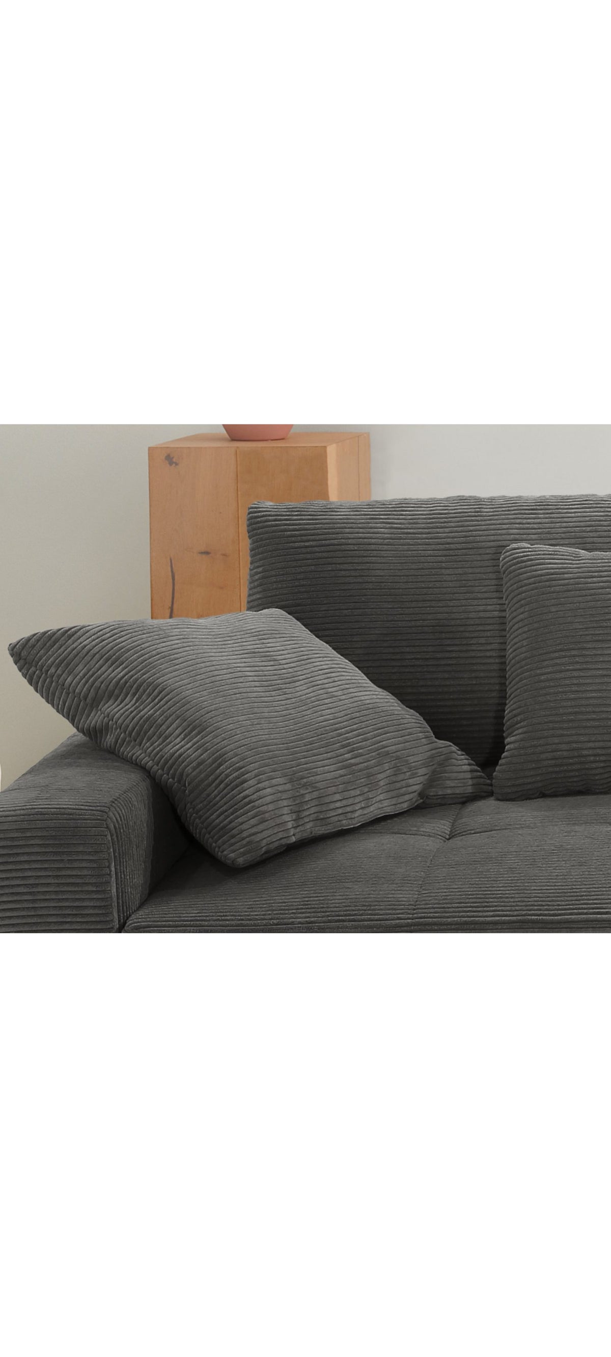 Big Sofa 15261 aus Cord in Dunkelgrau Ansicht 6