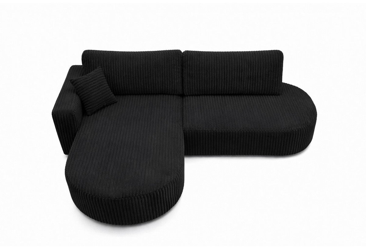 Cord Ecksofa ROUND ONE OPEN XL Seitenansicht der Ottomane