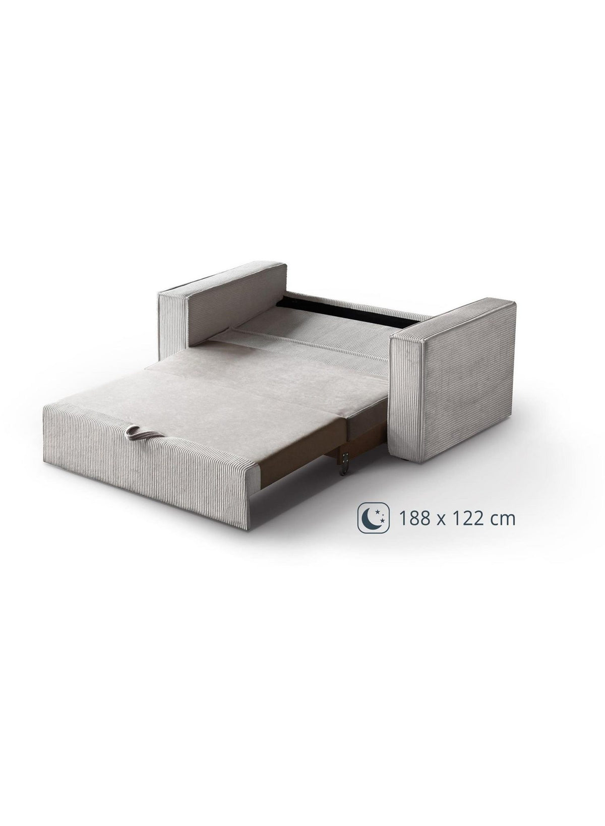 Schlafsofa DAVE II mit ausgeklappter Liegefläche