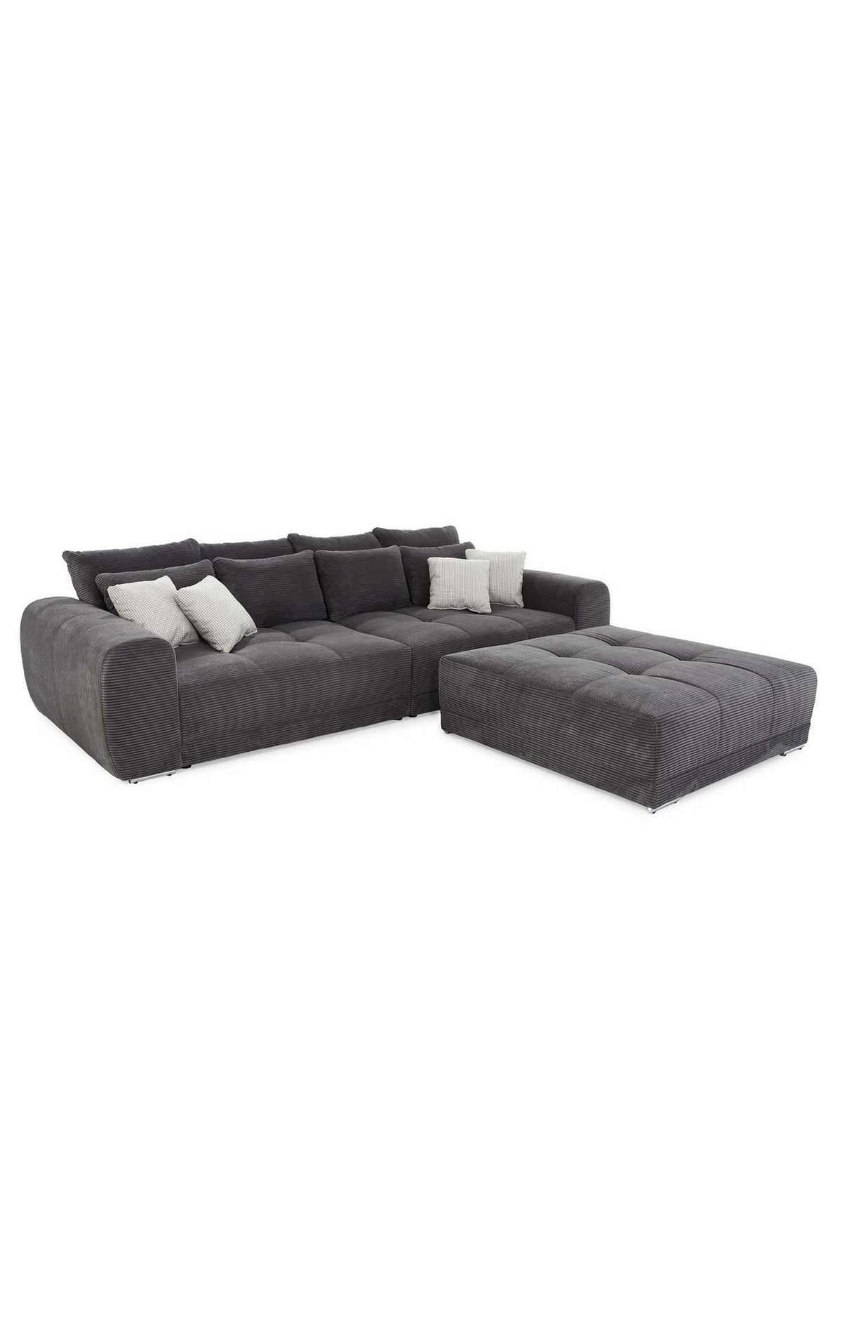 Markante Steppungen der Sitzfläche des Big Sofas 15171