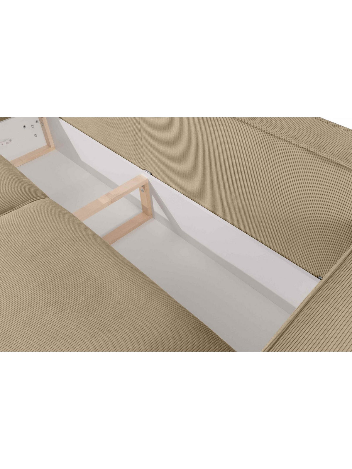 Geöffneter Bettkasten des Schlafsofas NAPI III