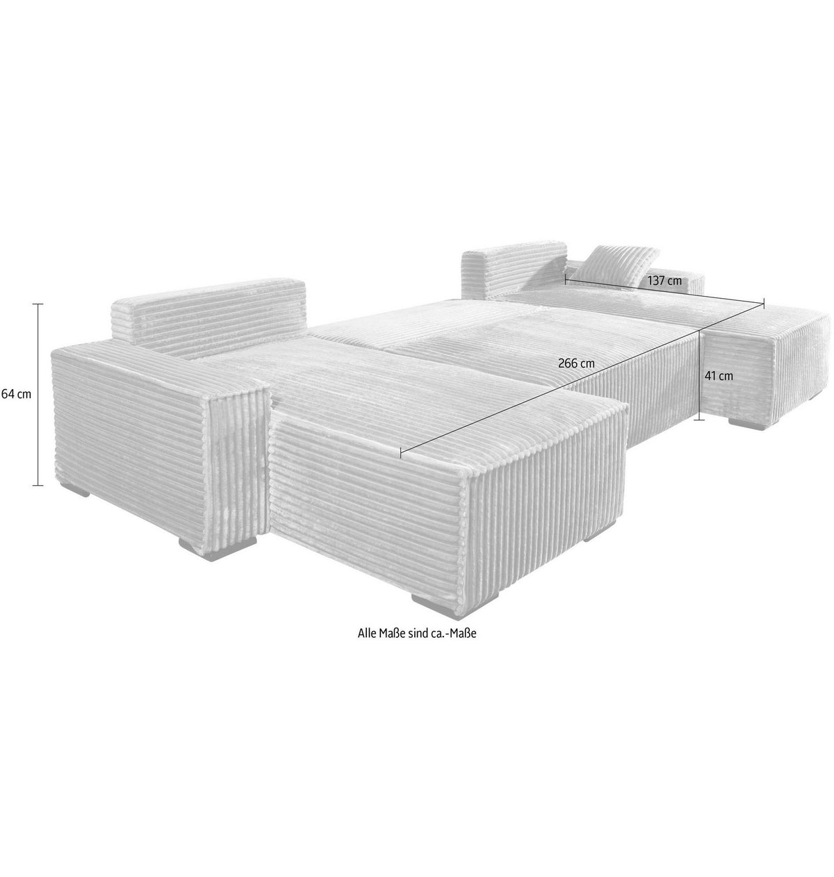 U-förmige Wohnlandschaft Manhattan im Wohnzimmer