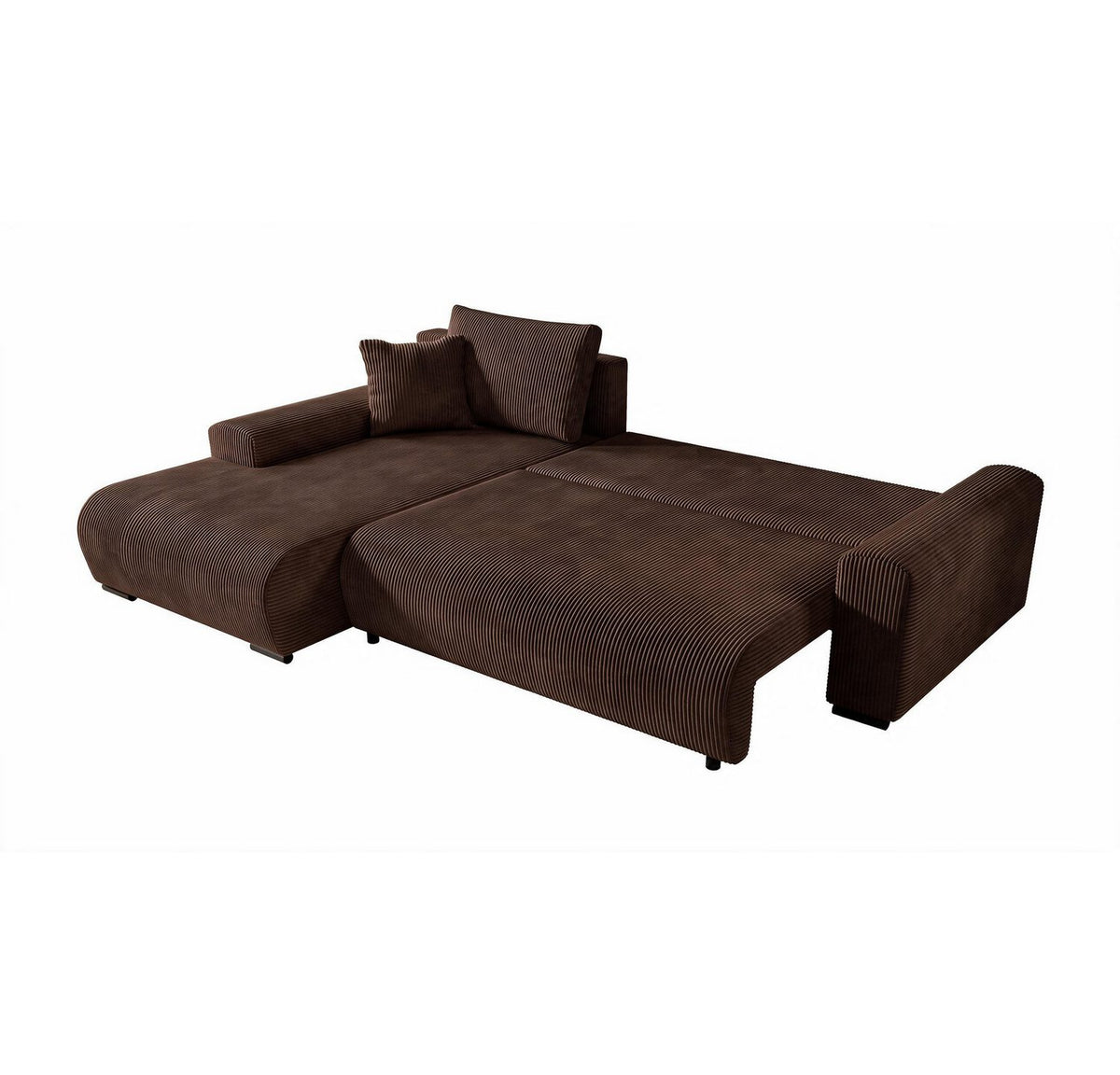 Ecksofa SOFFE mit ausgeklappter Schlaffunktion