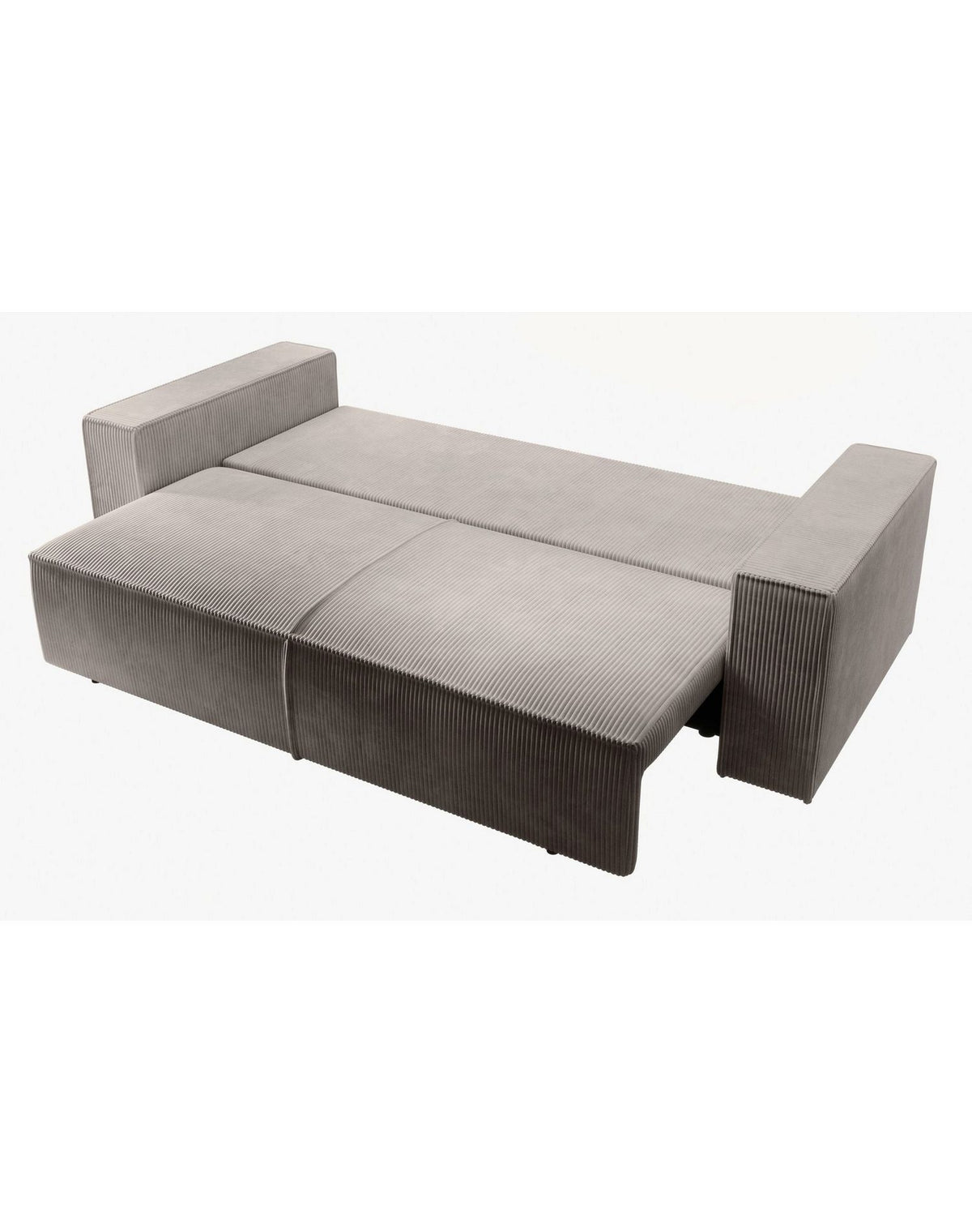 Cord Schlafsofa FARESE NEW in Creme seitliche Ansicht