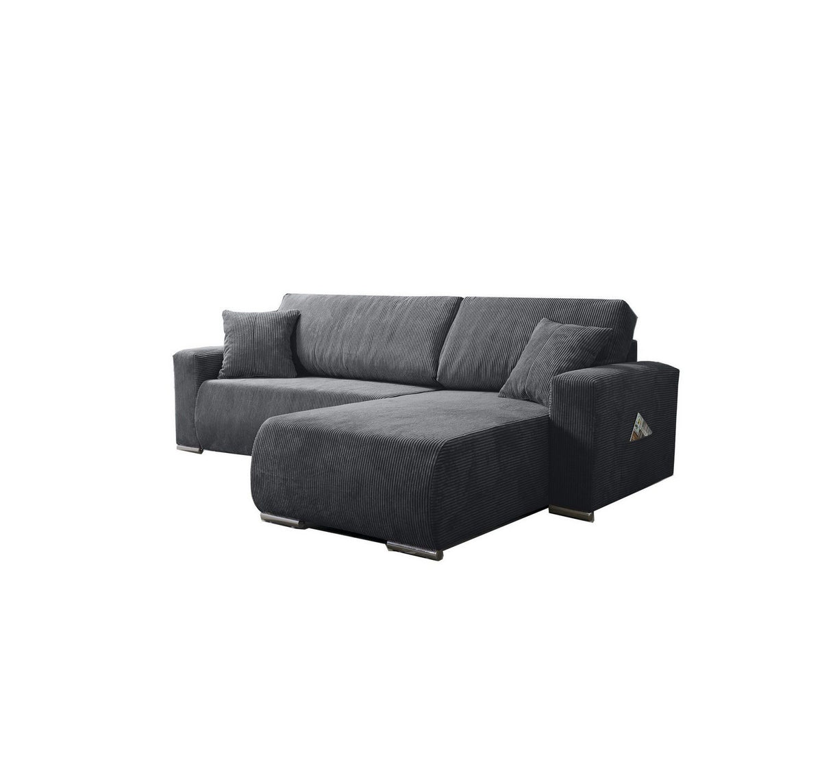 Seitenansicht der Couch LINCOLN mit Ottomane