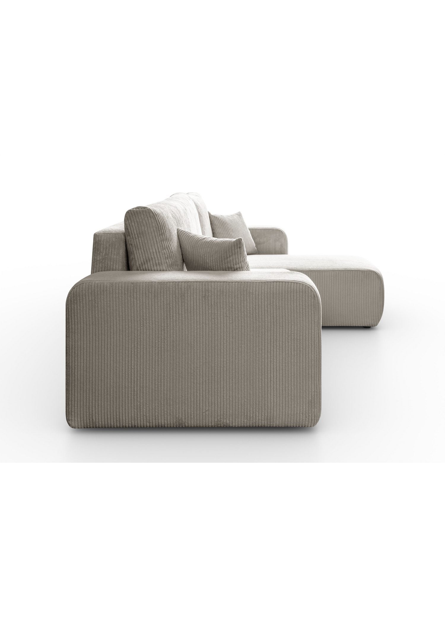 Cord Ecksofa PRESTIGE seitliche Ansicht der Ottomane