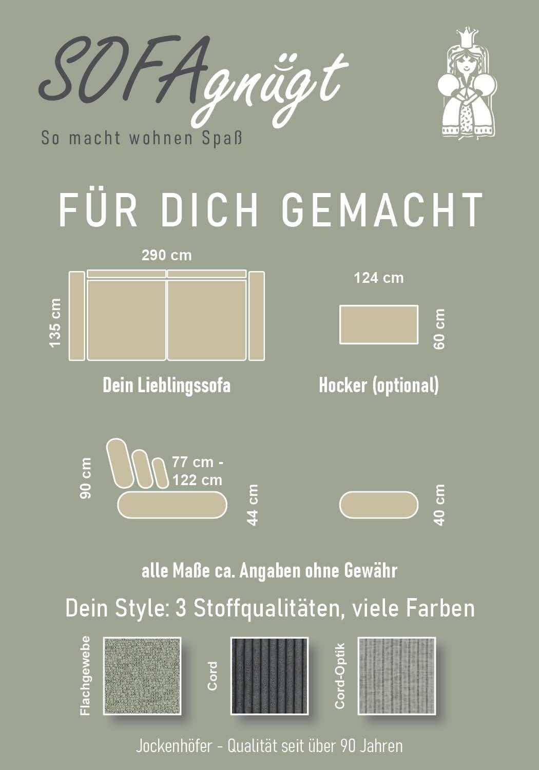 Rückansicht des freistehenden Big Sofas MILANO XXL