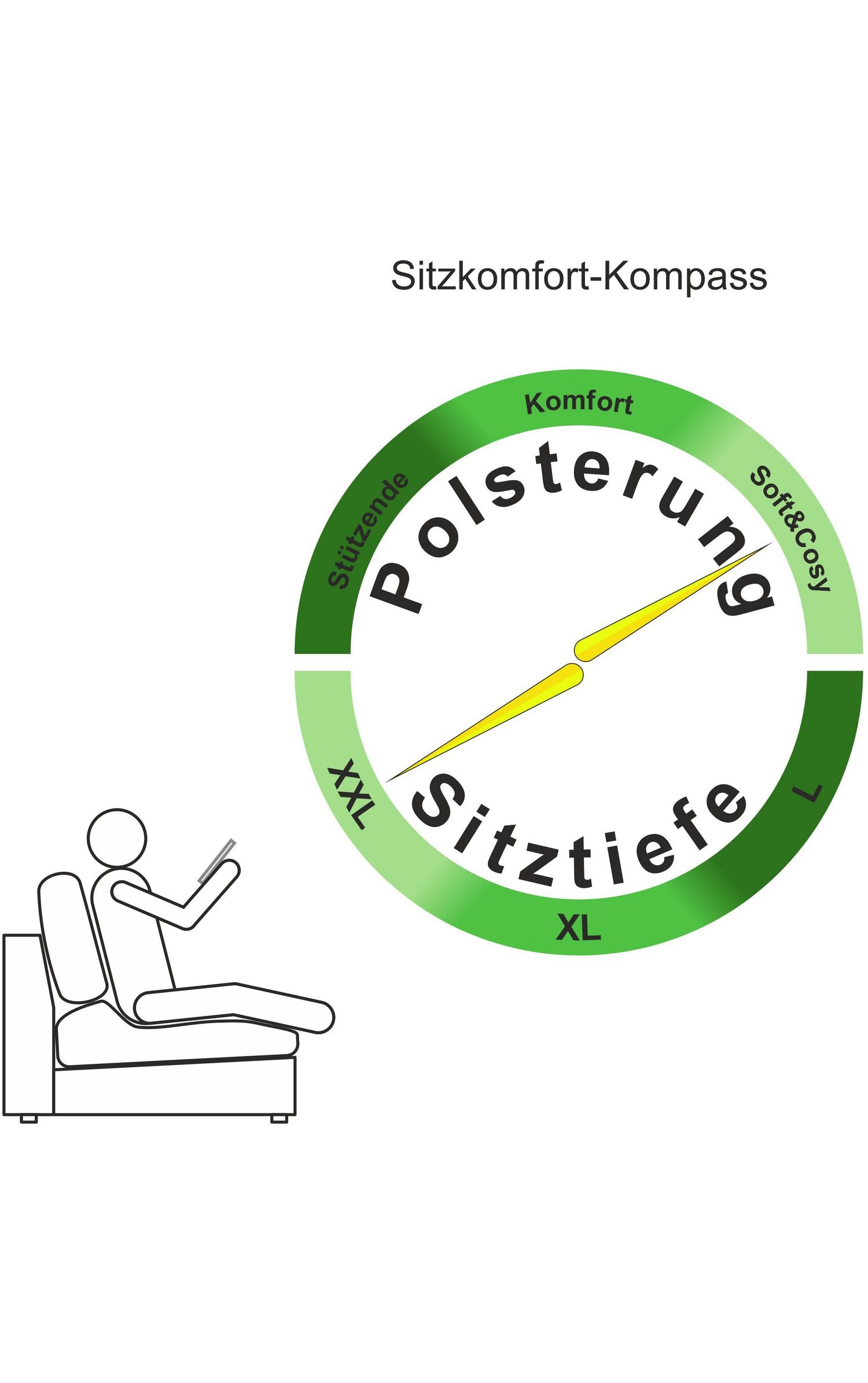 Cord Ecksofa Soft und Cosy XXL Detail der Füße