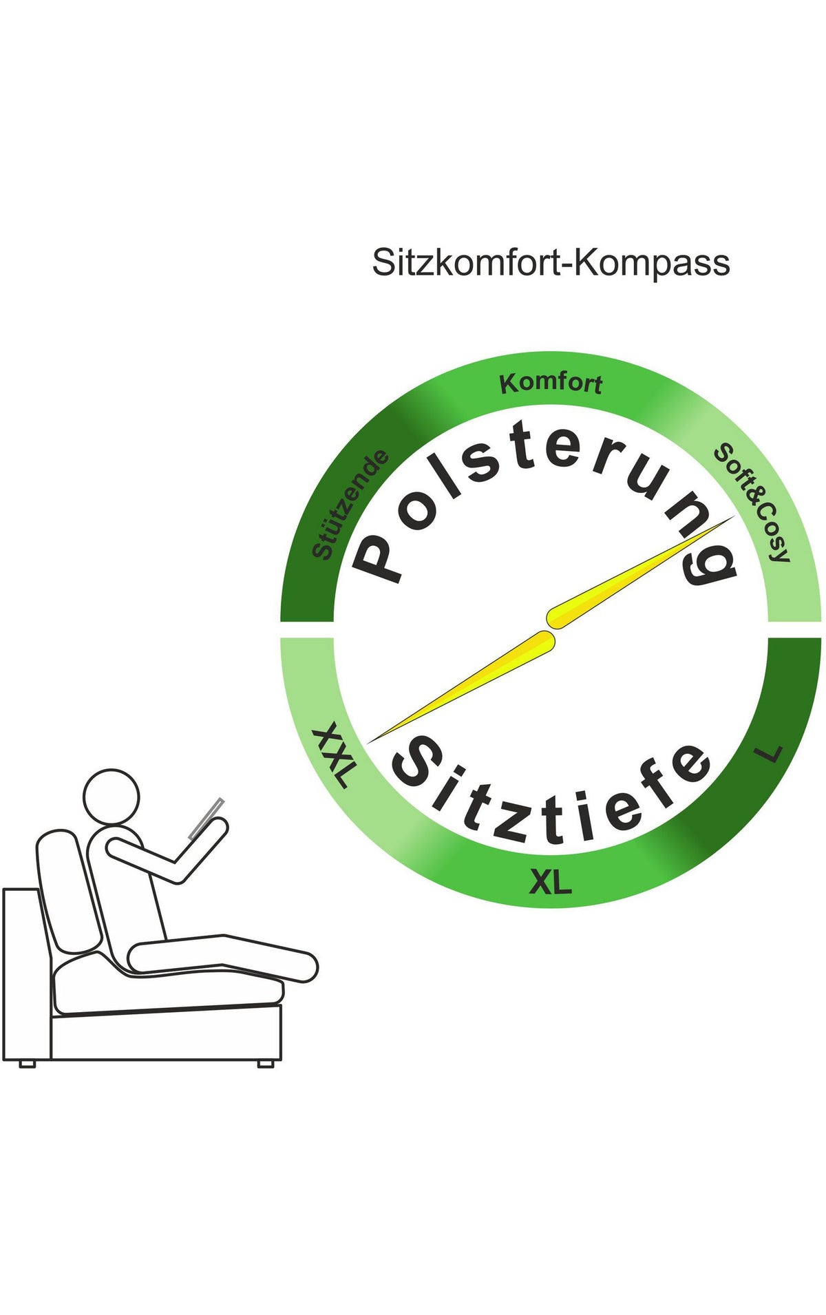 Big Sofa SOFT&COSY XXL in Creme von der Seite