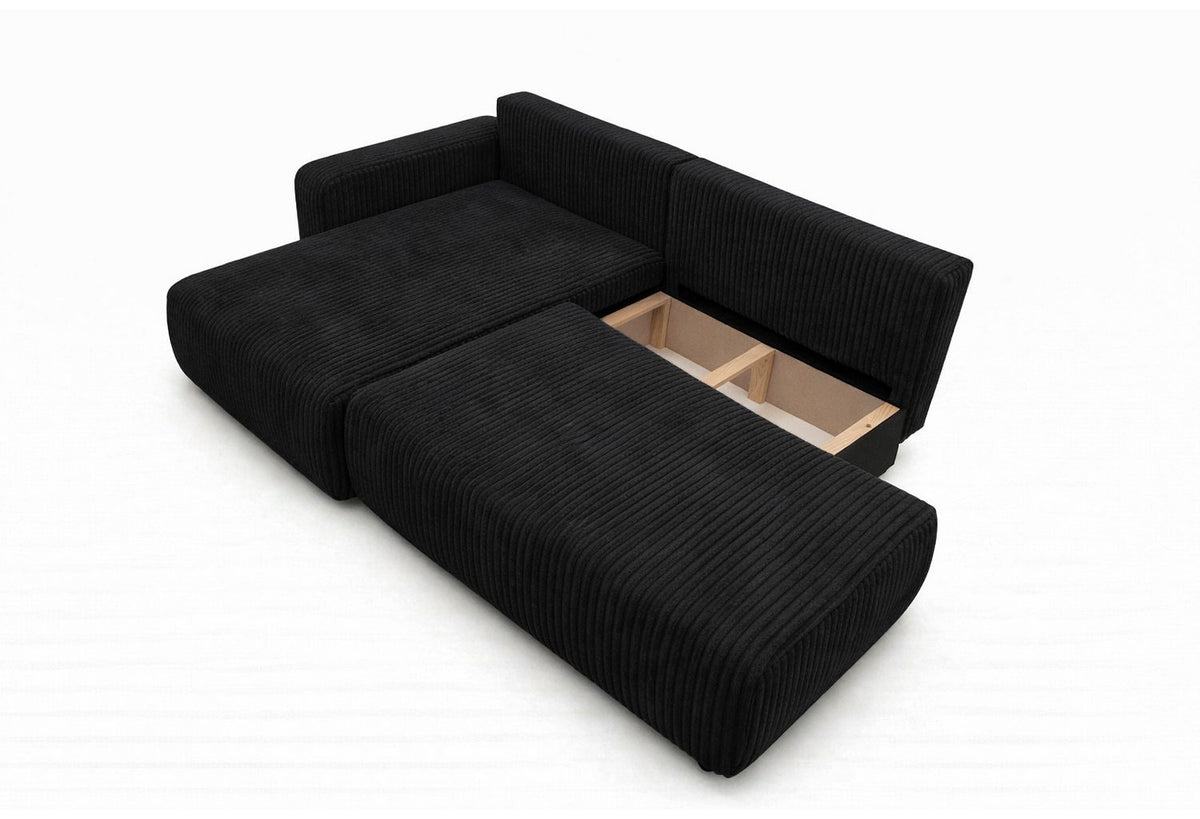 Cord Ecksofa OPEN XL seitliche Ansicht