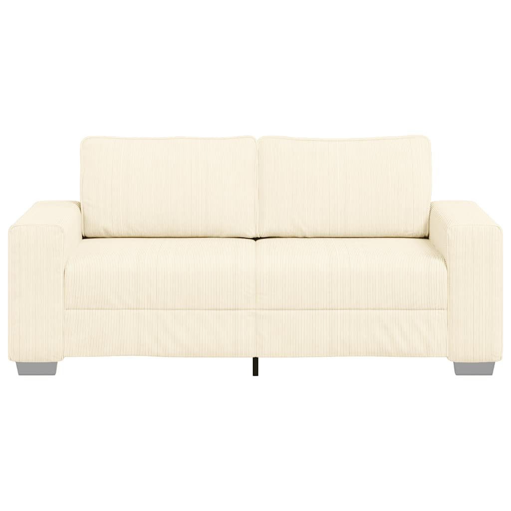 Cord Zweisitzer in Creme von der Seite