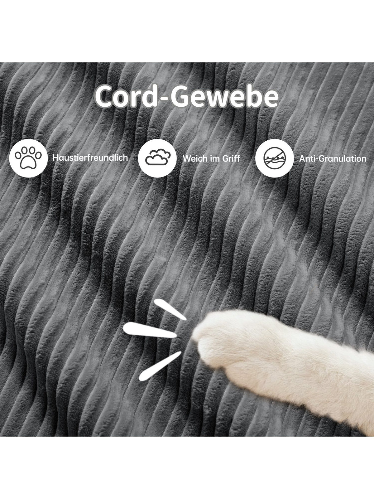 Rahmenloses Cord Sofa in Beige Wohnbeispiel