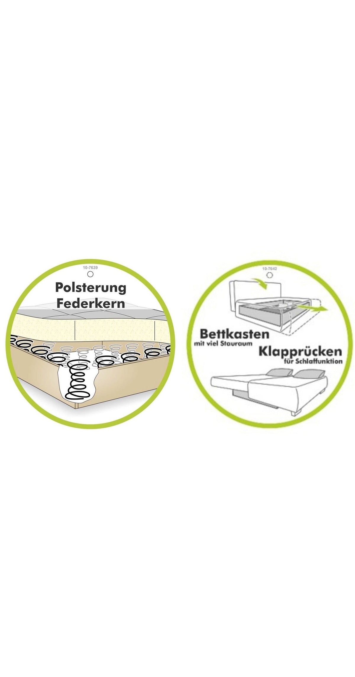 Detailansicht des Cordbezugs am Schlafsofa 15203