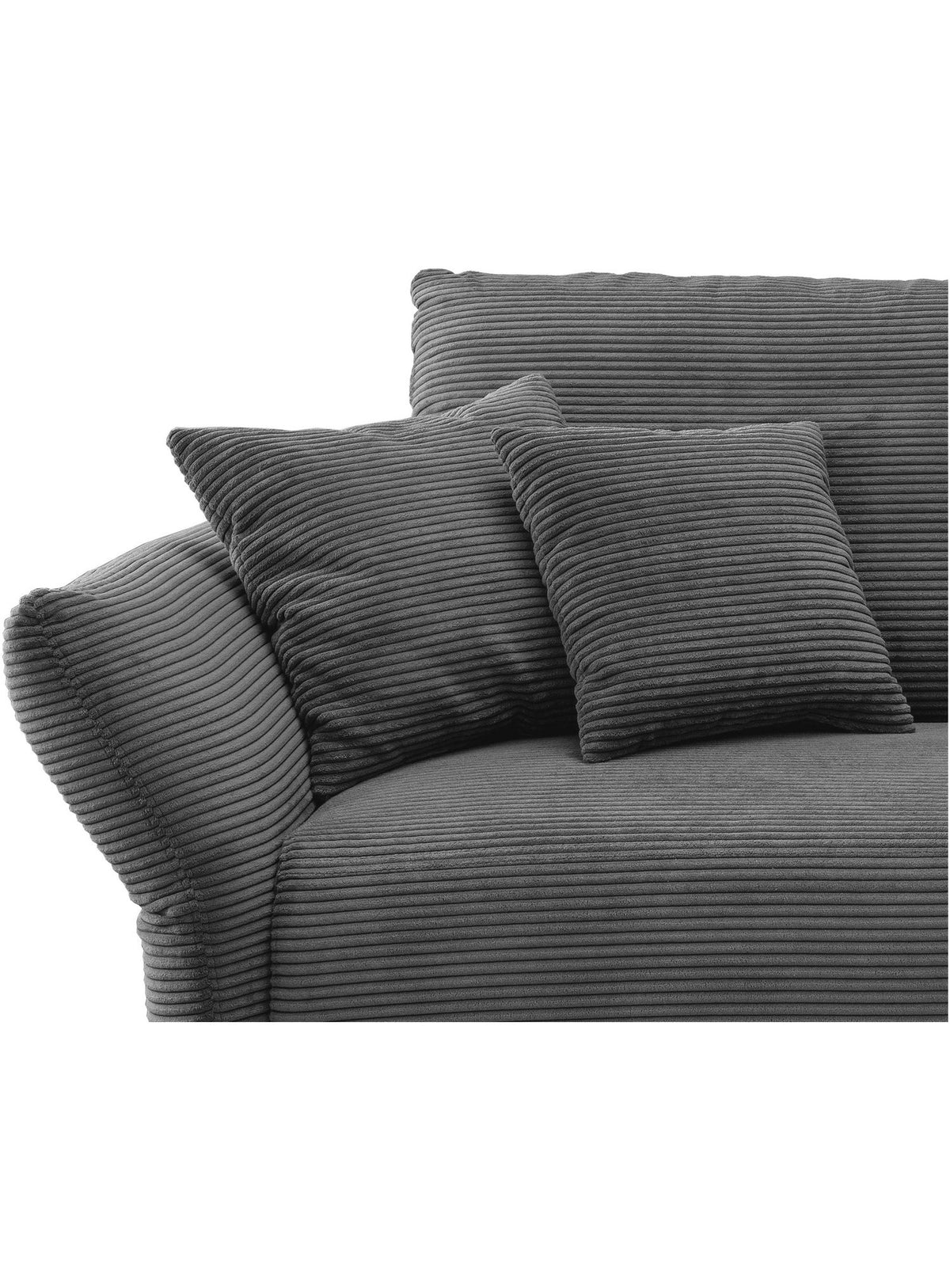 Cord Sofa VANILLA Füße aus Buche in Naturfarbe