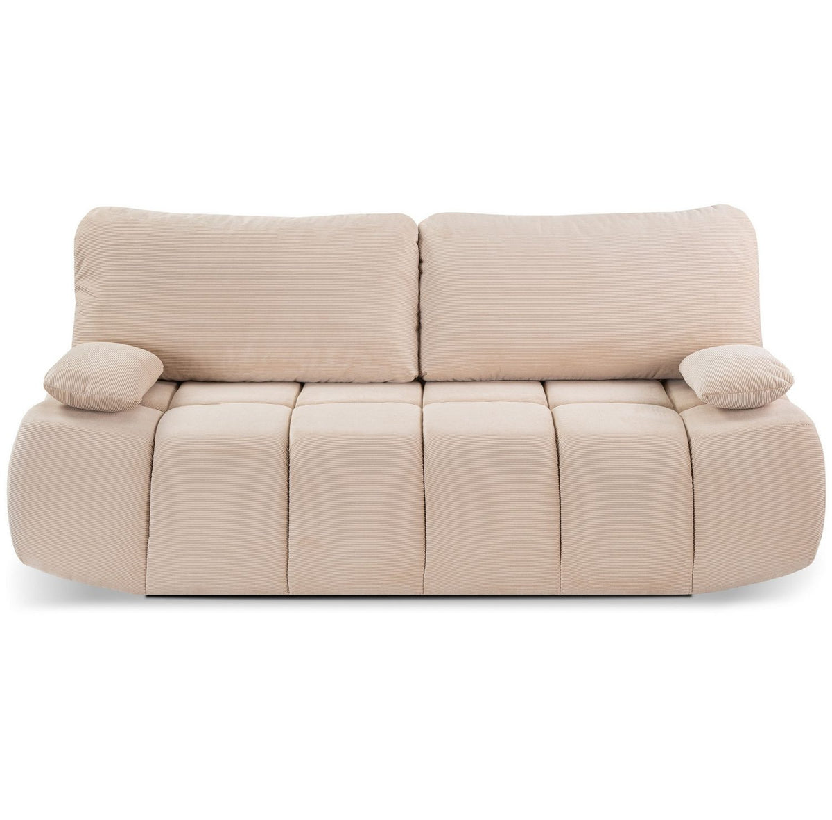 Cord Schlafsofa LAUDER in Beige von vorne