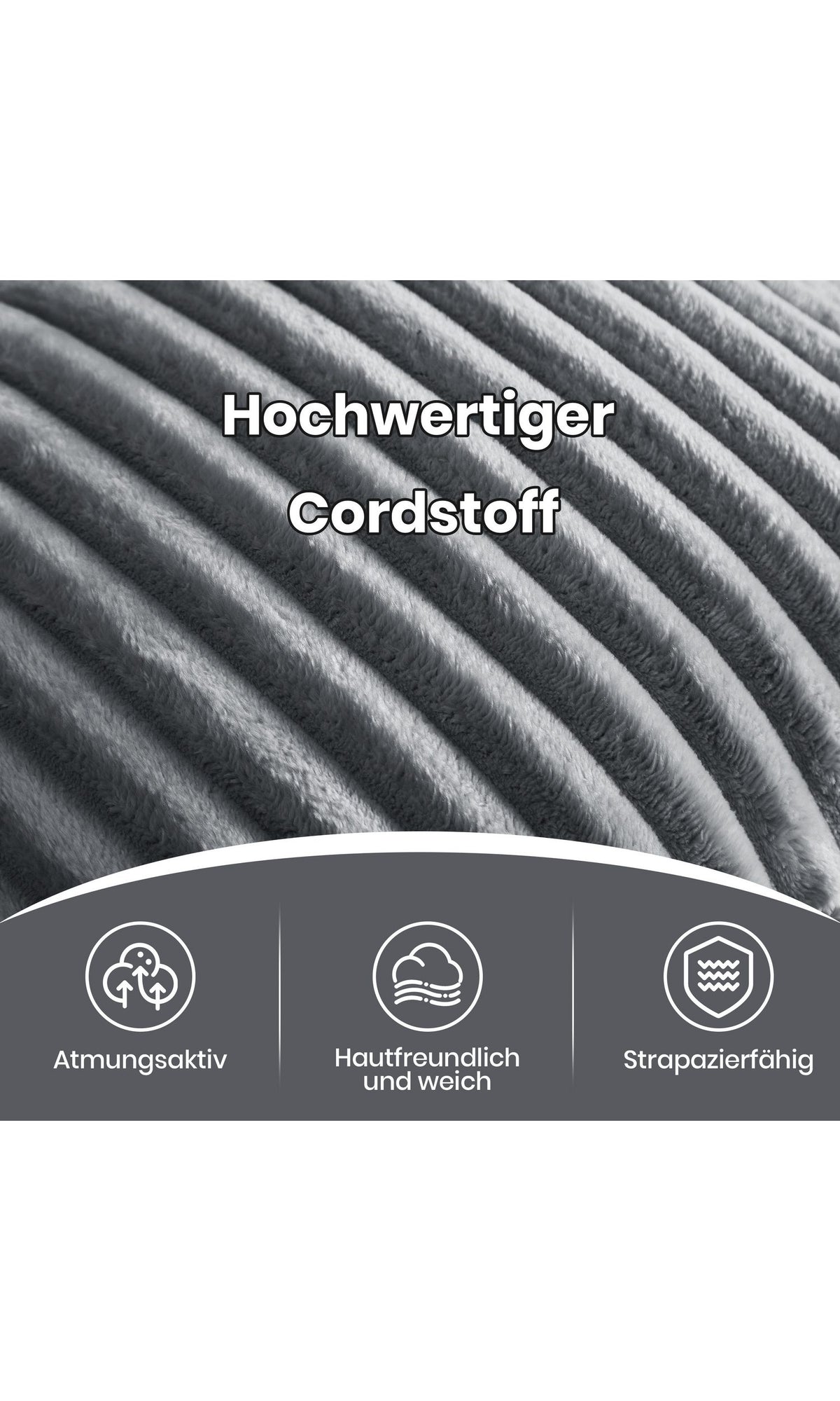 Cord Schlafsofa SINAOPUS mit Liegeflaeche fuer Gaeste
