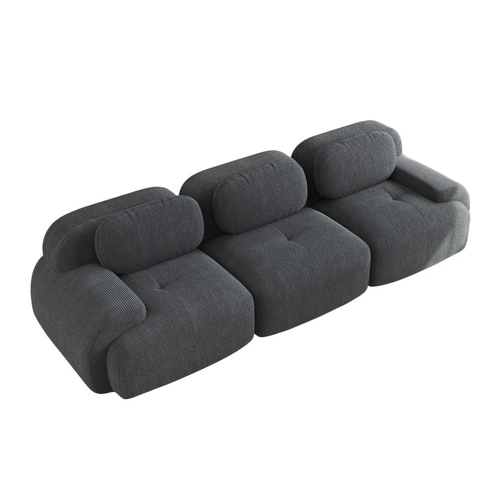 Anti-Rutsch-Unterseite des modularen Cord Sofas