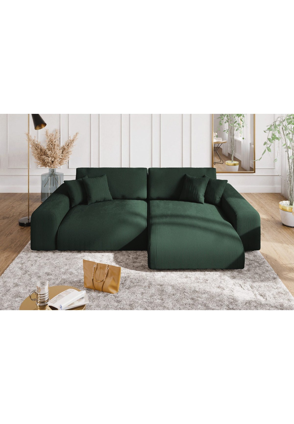 Cord Ecksofa 21005 Detailansicht des Cord Bezugs