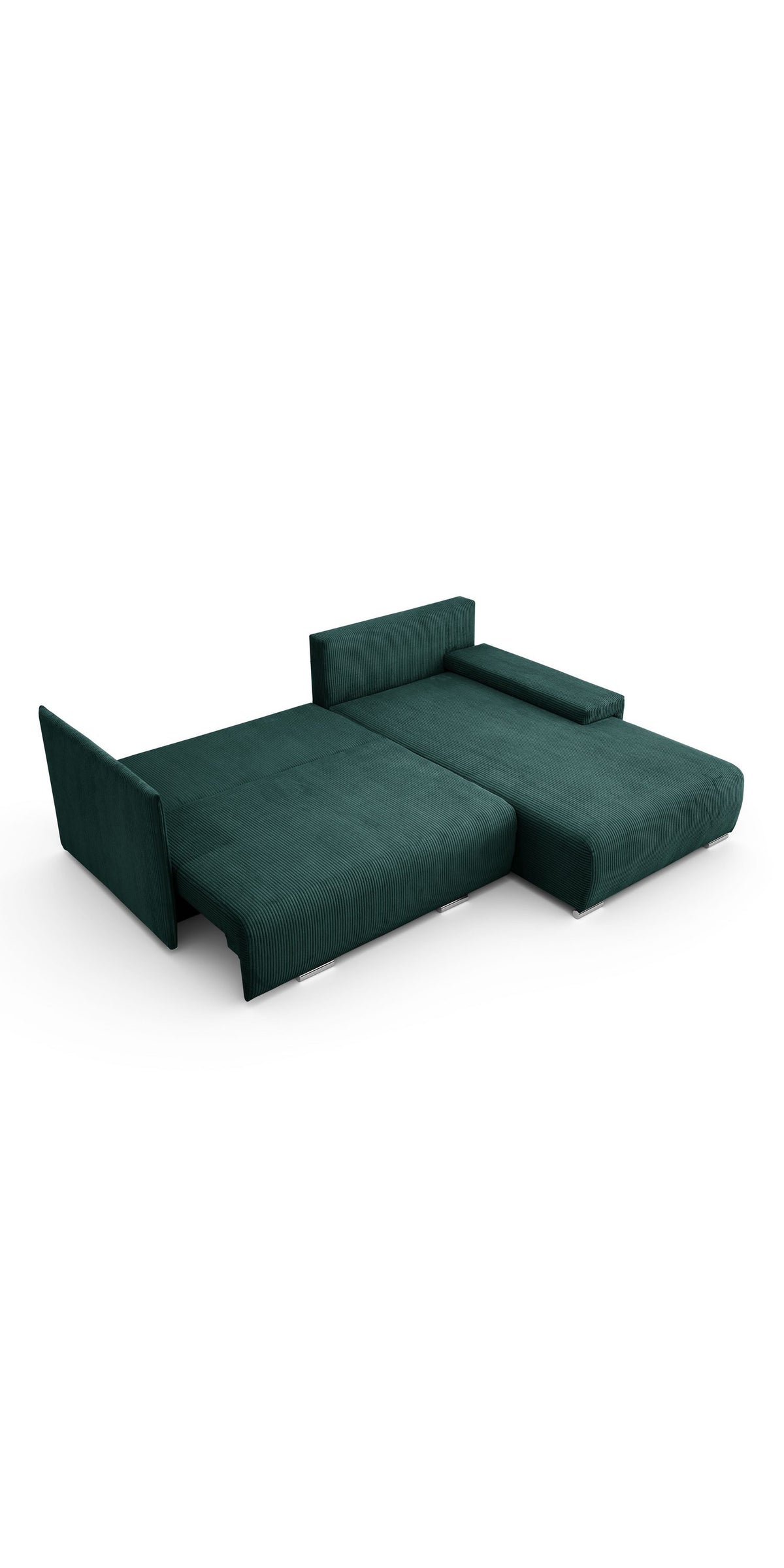 Cord Ecksofa LIVORNO L mit ausgeklappter Schlaffunktion