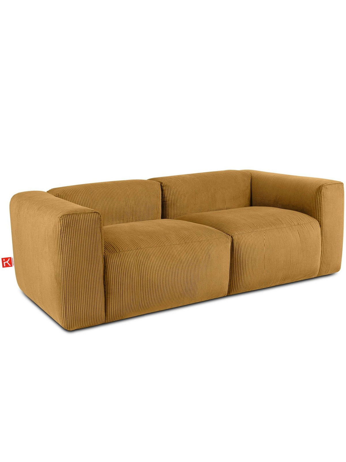 Modulares Cord Sofa BUFFO in Gelb Ansicht 3