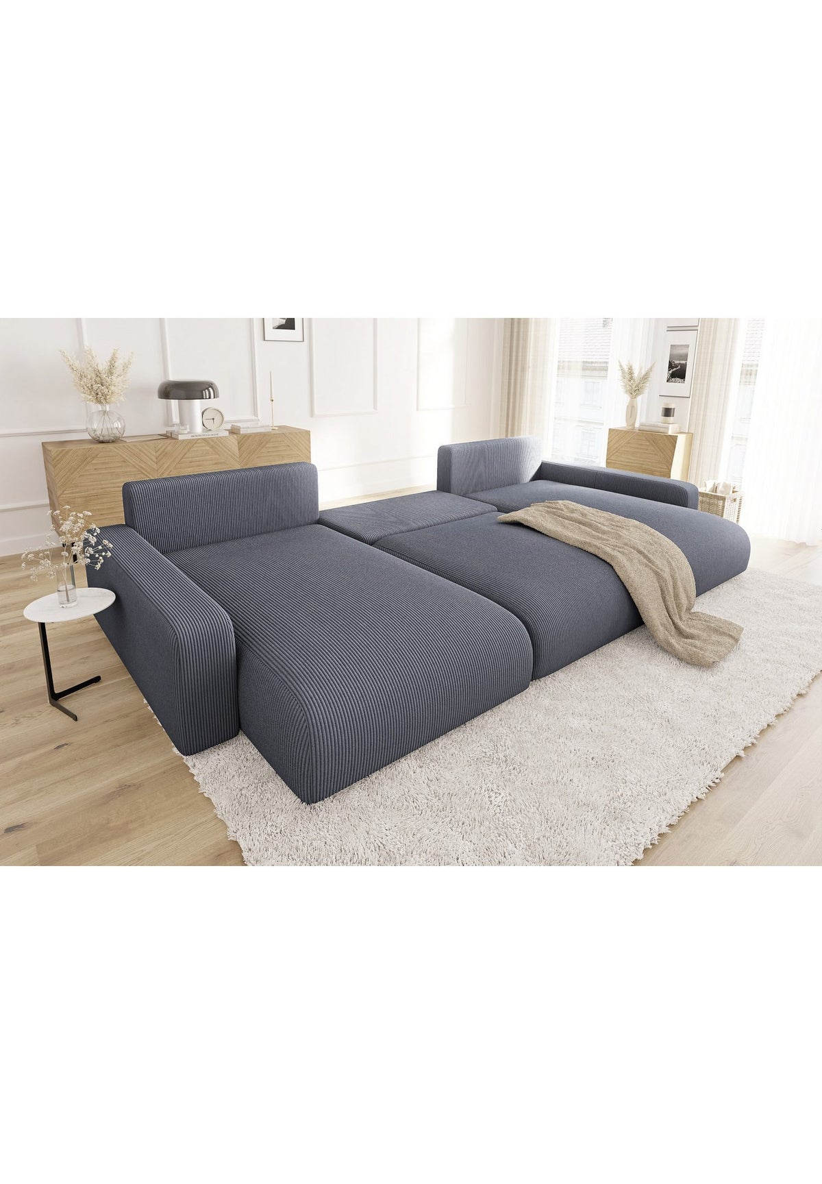 Cord Wohnlandschaft EMMA in Grau im Wohnzimmer