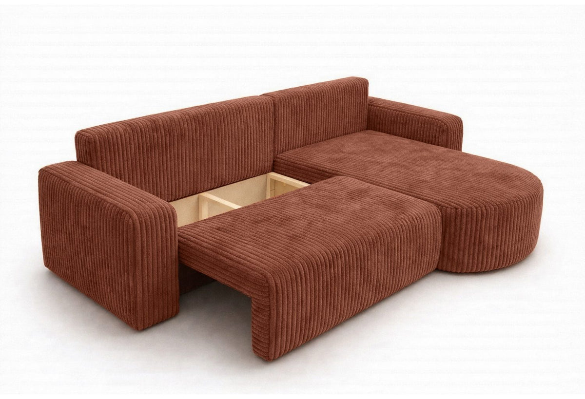 Cord Ecksofa ROUND ONE XL von der Seite