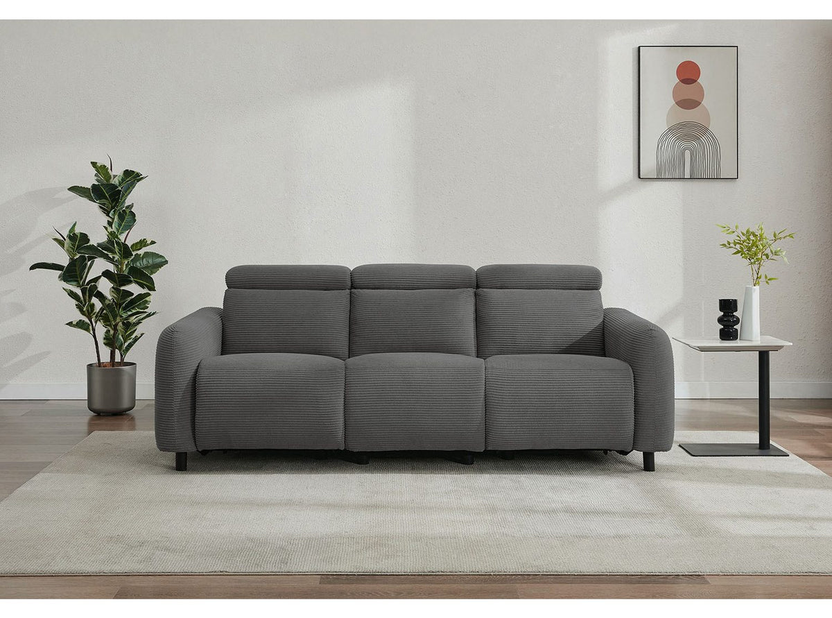 Cord Sofa SKAANE in Anthrazit von vorne