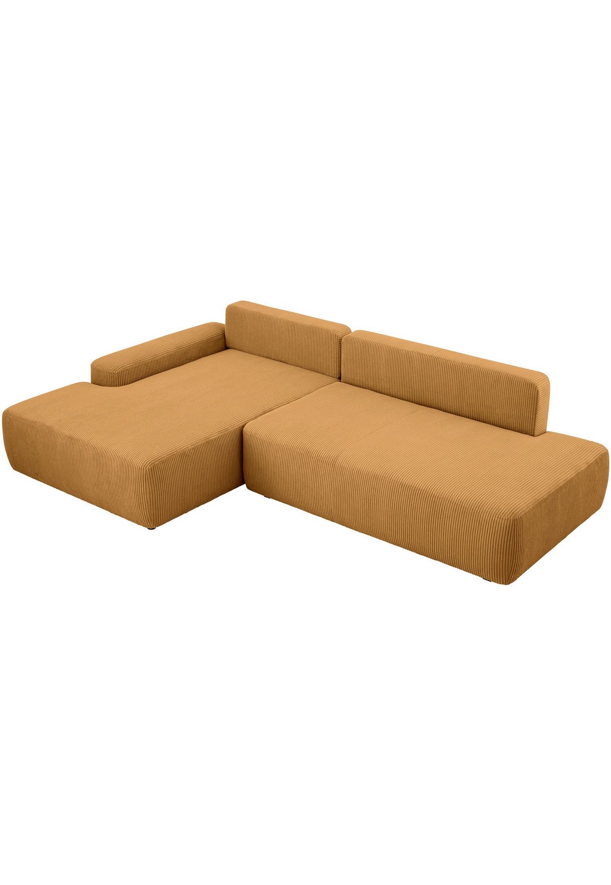 Cord Ecksofa TORGE mit ausgeklappter Liegeflaeche