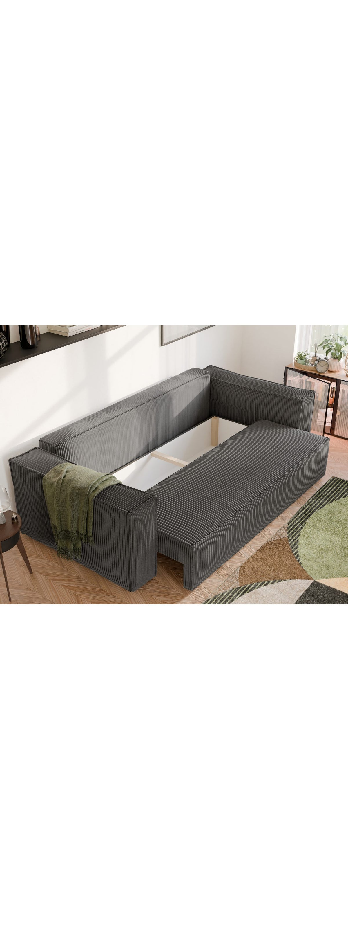 Cordstoff Poso des Schlafsofas BALI aus der Nähe