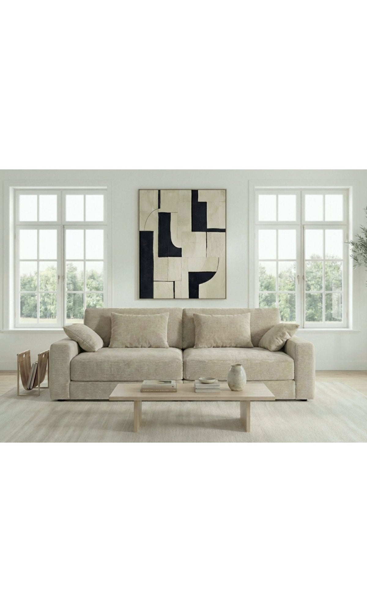 Big Sofa Cord 15251 Liegefläche ohne Rückenkissen
