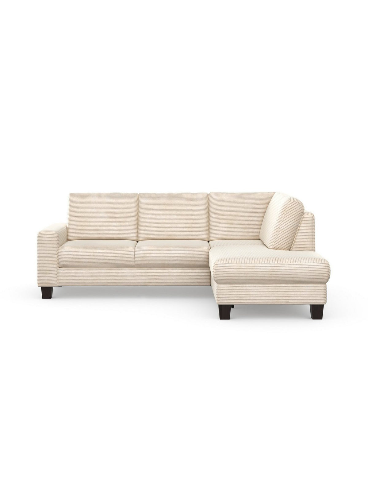 Cord Ecksofa Summer Gesamtansicht in Creme
