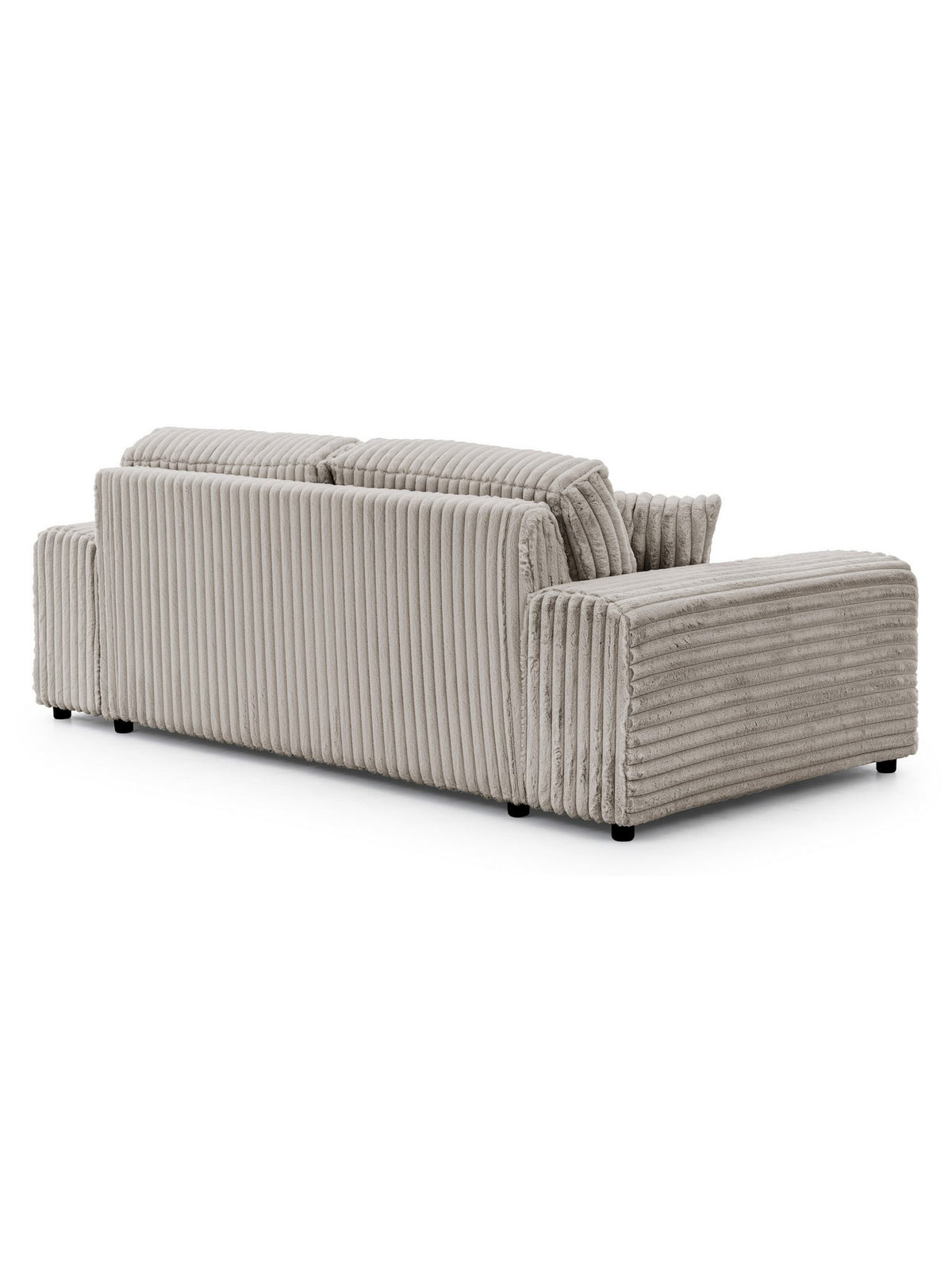 Cord Sofa Set MOLLIS Hellgrau Wohnraumansicht