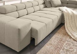 Optionale Sitztiefenverstellung des Ecksofas