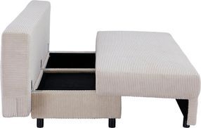 Bettkasten mit Staufach des Cord Schlafsofas ONNIKO